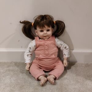 Vintage ADORA 21" Brown Ponytail Hair Brown Eyes Long Eyelashes Weighted Doll